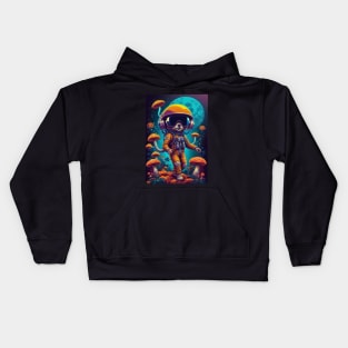 Psychedelic Dj Astronaut - Catsondrugs.com - astronaut, space, stars, galaxy, nasa, cool, planets, funny, universe, astros, astronomy, trippy, surreal, asteroidday, planet Kids Hoodie